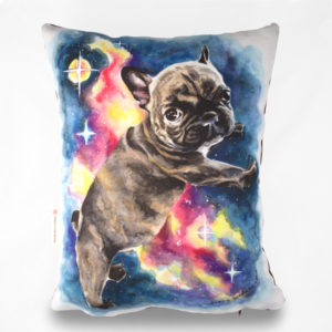 Frenchie Pillow by Darcy Goedecke