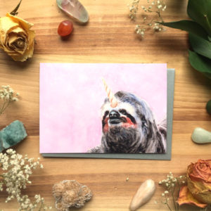Slothicorn Card by Darcy Goedecke