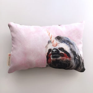 Slothicorn Mini Pillow by Darcy Goedecke