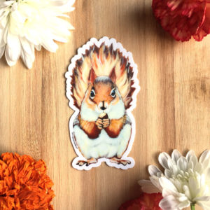 Squirrel Sticker by Darcy Goedecke