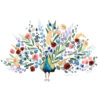 Floral Peacock by Darcy Goedecke