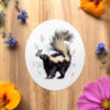 Skunk Sticker by Darcy Goedecke