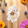 Pearl Owl Sticker by Darcy Goedecke