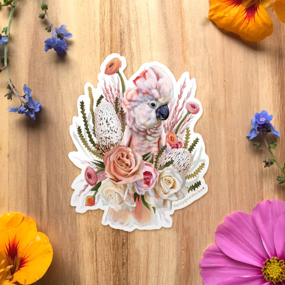 Cockatoo Sticker by Darcy Goedecke