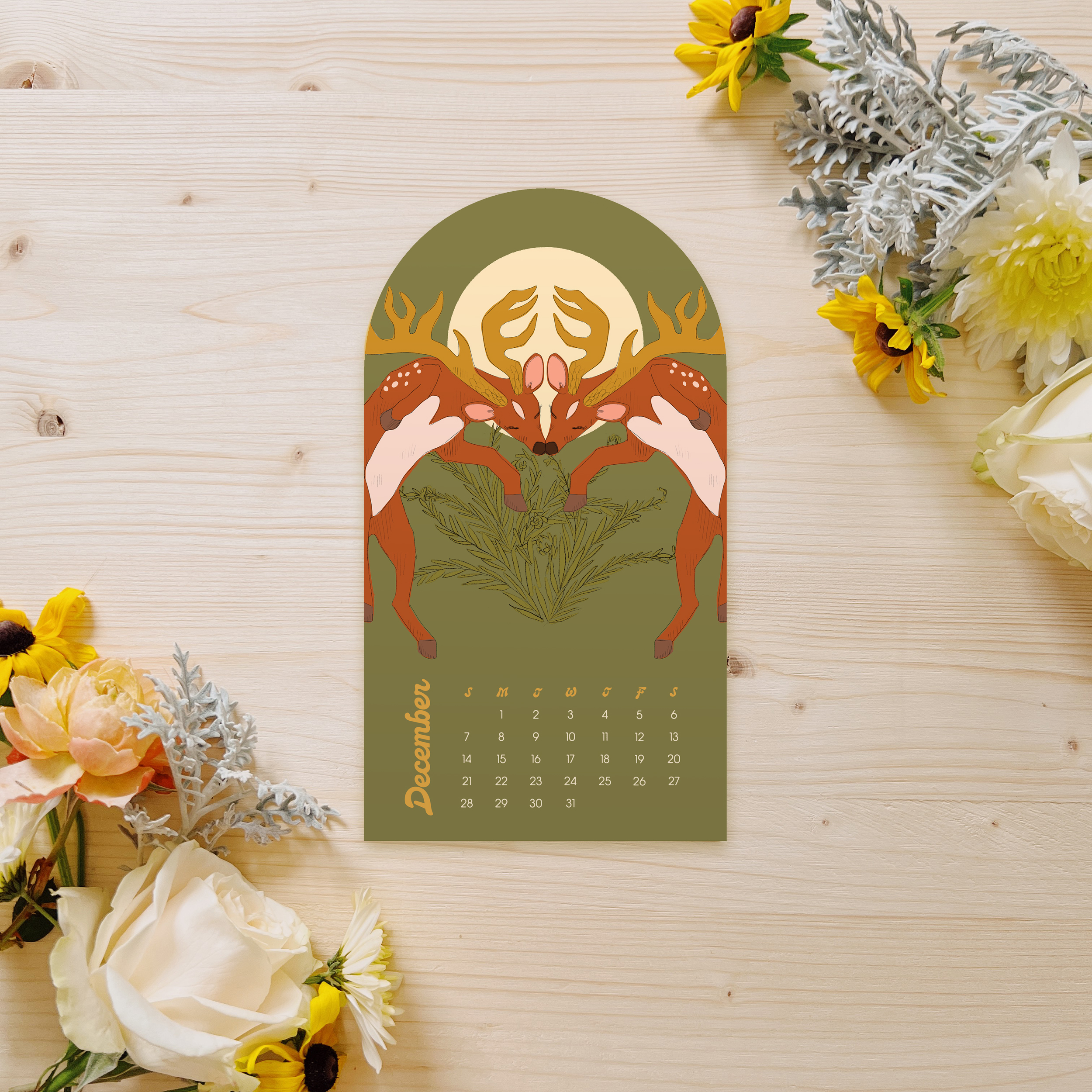 Deer Calendar by Darcy Goedecke